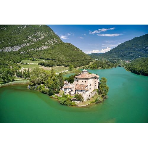 Italy-Trentino-castle and Toblino Lake